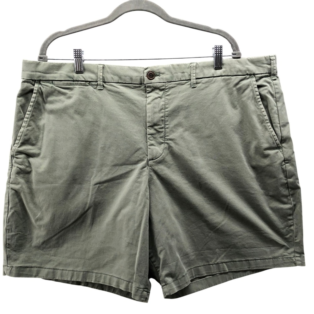 Gap 8'' Vintage Chino Shorts Mens 40 Spring Leaf Green Flat Front Stretch